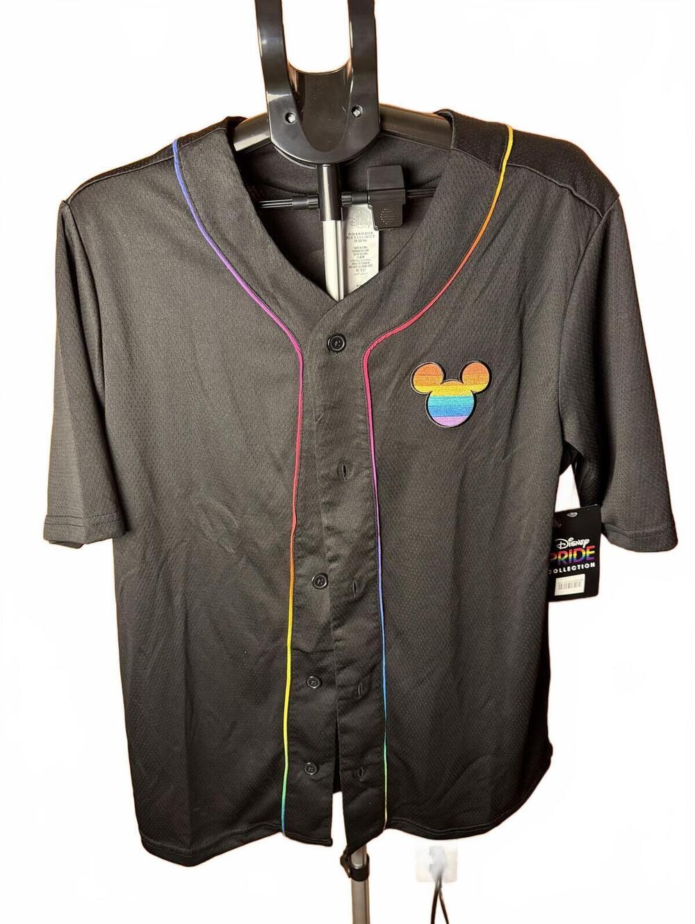 New NWT Disney Pride Rainbow Mickey Mouse baseball jersey sz M medium